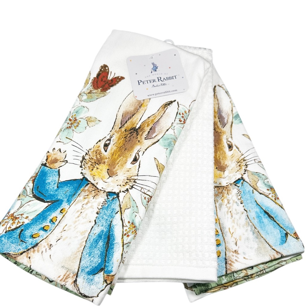 NEW Beatrix Potter PETER RABBIT Kitchen Towel Set/3